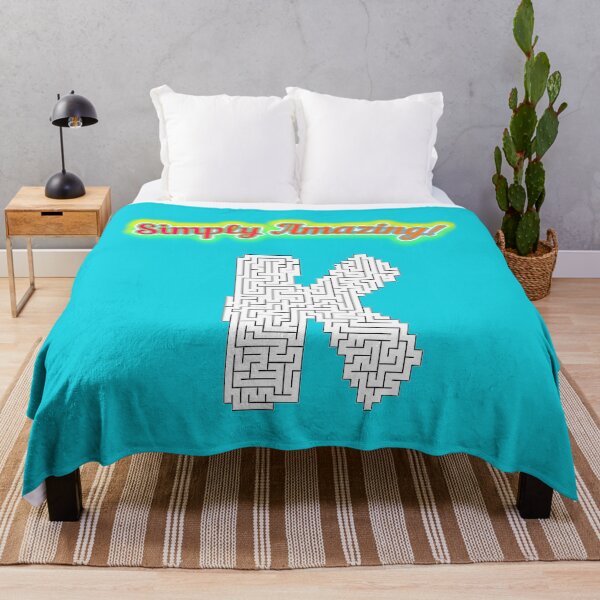 Item preview, SIMPLY AMAZING! *K* Monogram Maze Puzzle Game - Cute Fun Whimsical Alphabet Letter Initial Print - Kids Childs Teen Party-Baby Bridal Shower Wedding FAVOR GIFT designed and sold by Spinning Plates 360.
