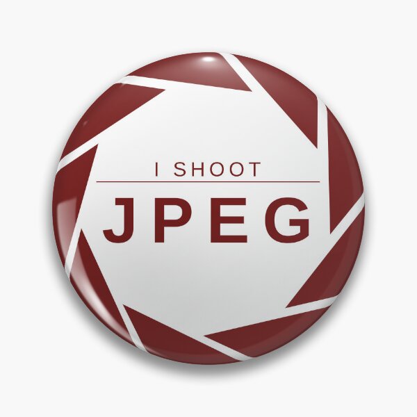 Item preview, I Shoot JPEG (Red) – Minimalist Photography Statement Design designed and sold by mrddst.