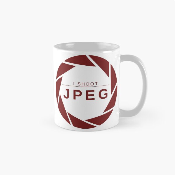 Item preview, I Shoot JPEG (Red) – Minimalist Photography Statement Design designed and sold by mrddst.
