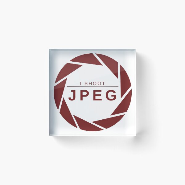 Item preview, I Shoot JPEG (Red) – Minimalist Photography Statement Design designed and sold by mrddst.