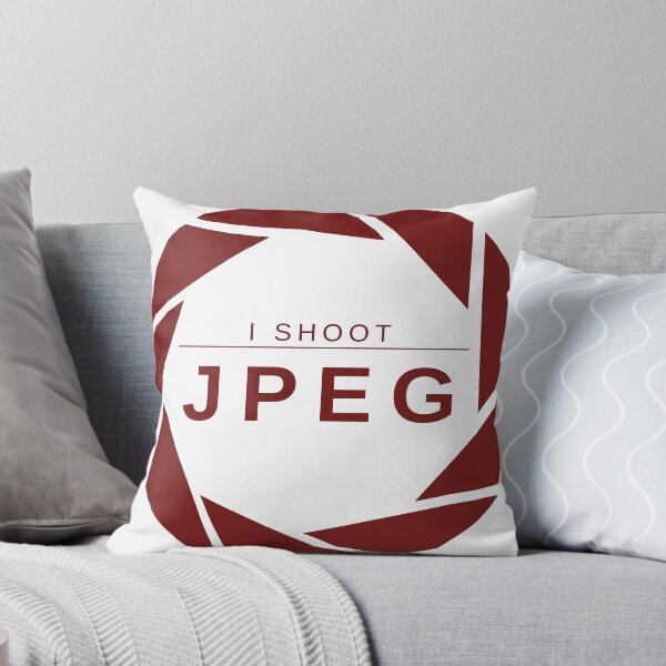Item preview, I Shoot JPEG (Red) – Minimalist Photography Statement Design designed and sold by mrddst.