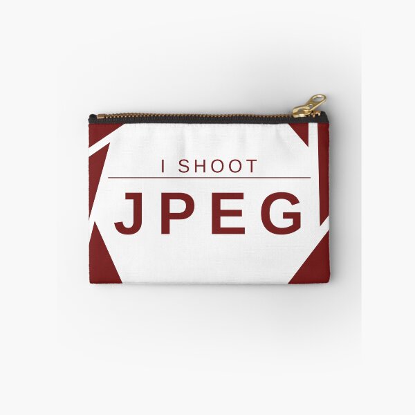 Item preview, I Shoot JPEG (Red) – Minimalist Photography Statement Design designed and sold by mrddst.