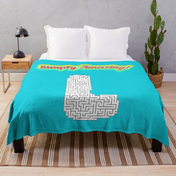 Item preview, SIMPLY AMAZING! *L* Monogram Maze Puzzle Game - Cute Fun Whimsical Alphabet Letter Initial Print - Kids Childs Teen Party-Baby Bridal Shower Wedding FAVOR GIFT designed and sold by Spinning Plates 360.