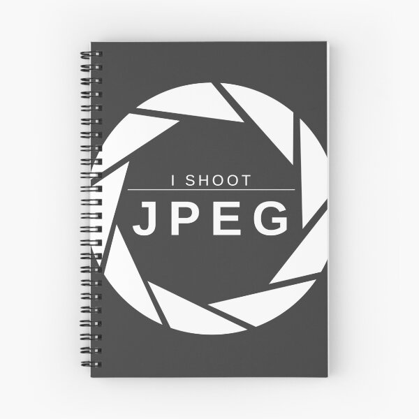 Item preview, I Shoot JPEG (White) – Minimalist Photography Statement Design designed and sold by mrddst.