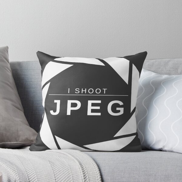 Item preview, I Shoot JPEG (White) – Minimalist Photography Statement Design designed and sold by mrddst.