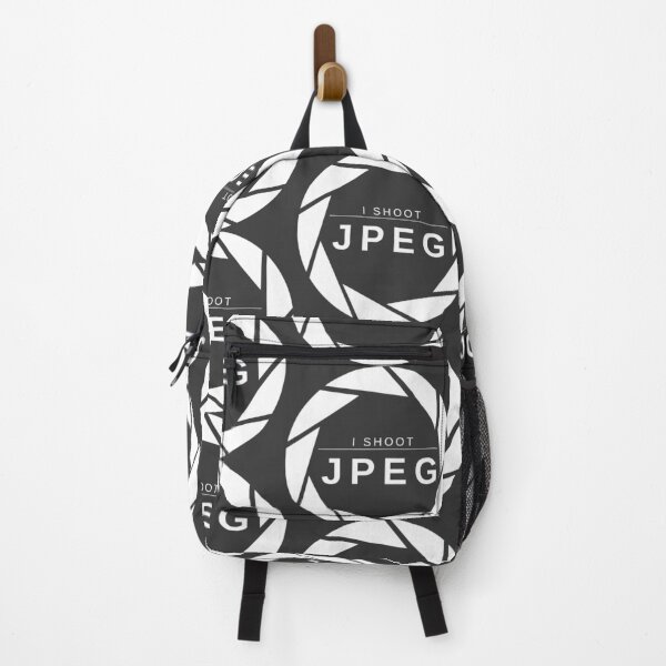 Item preview, I Shoot JPEG (White) – Minimalist Photography Statement Design designed and sold by mrddst.