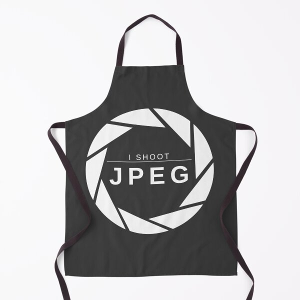 Item preview, I Shoot JPEG (White) – Minimalist Photography Statement Design designed and sold by mrddst.