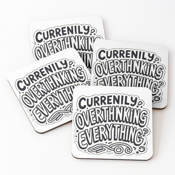 Item preview, Currently Overthinking Everything - Funny Handwritten Doodle Design designed and sold by ZaRiSelects.
