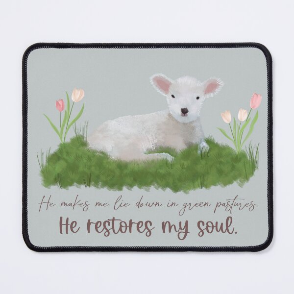 Item preview, Lie Down in Green Pastures - Psalm 23 designed and sold by Willow & Grace Designs.