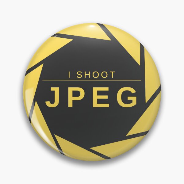 Item preview, I Shoot JPEG (Yellow) – Minimalist Photography Statement Design designed and sold by mrddst.