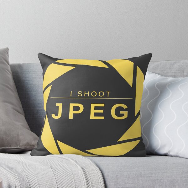 Item preview, I Shoot JPEG (Yellow) – Minimalist Photography Statement Design designed and sold by mrddst.