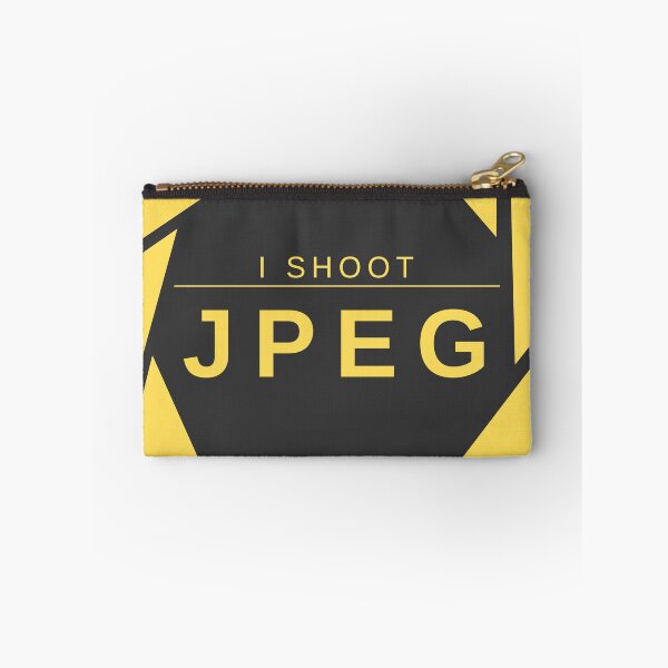 Item preview, I Shoot JPEG (Yellow) – Minimalist Photography Statement Design designed and sold by mrddst.