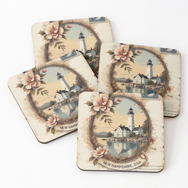 Item preview, New Hampshire USA Vintage Travel Retro Postcard Design designed and sold by TravelPostcardGems.