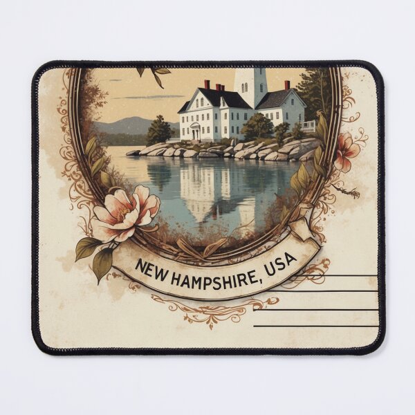 Item preview, New Hampshire USA Vintage Travel Retro Postcard Design designed and sold by TravelPostcardGems.