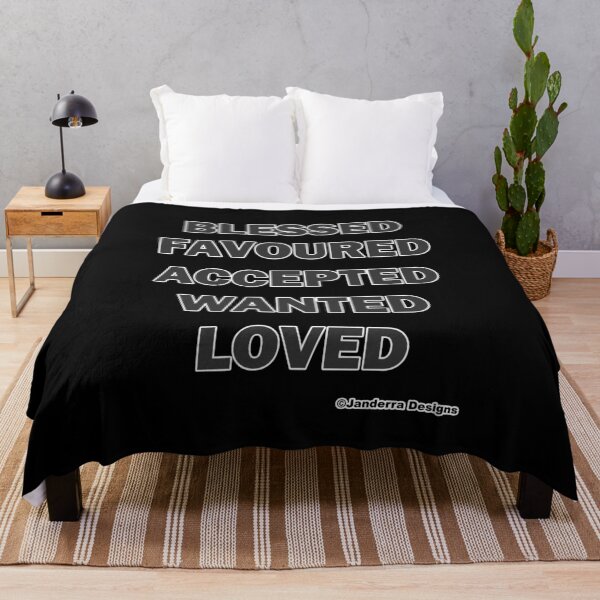 Item preview, Blessed Favoured Accepted Wanted Loved Faith design for Believers designed and sold by JanderraDesigns.