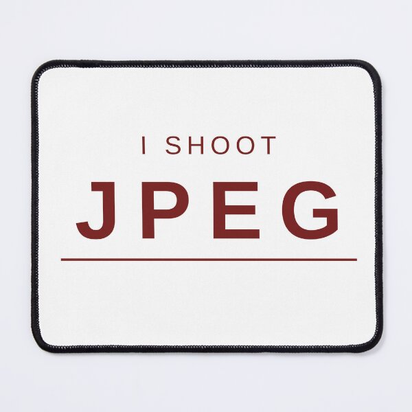 Item preview, I Shoot JPEG (Red) – Clean and Bold Photography-Inspired Design designed and sold by mrddst.