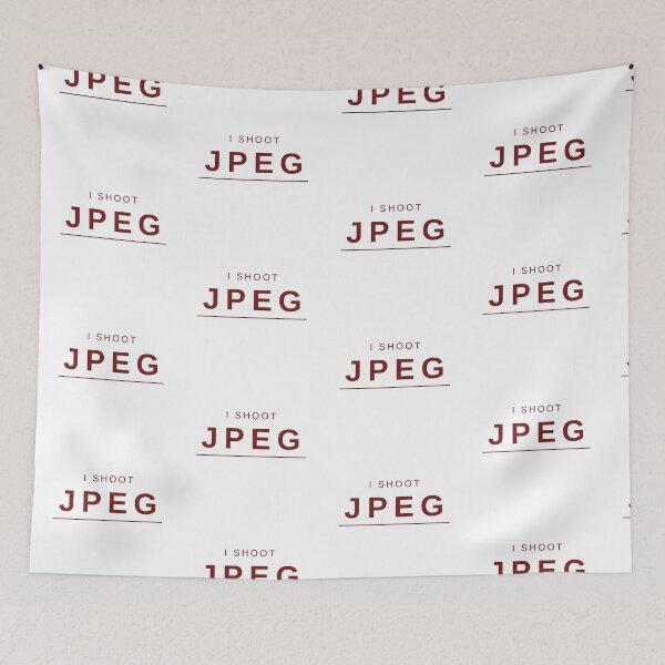Item preview, I Shoot JPEG (Red) – Clean and Bold Photography-Inspired Design designed and sold by mrddst.