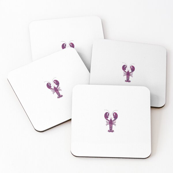 Item preview, Navy Blue lobster with hot pink floral print on white background designed and sold by Giulia  Palazzo.