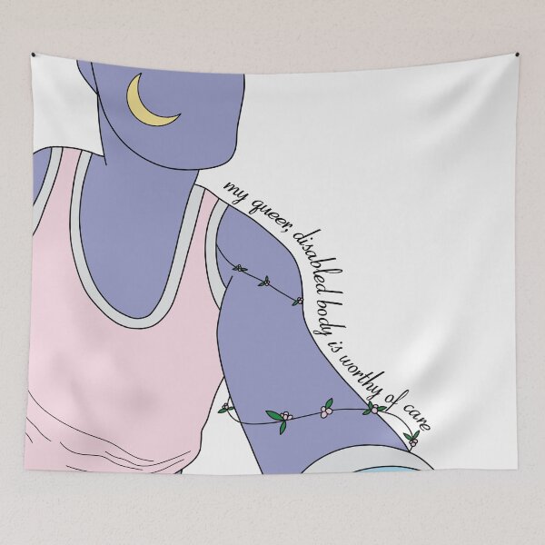 Item preview, My Queer, Disabled Body Is Worthy Of Care designed and sold by SpoonsAndRoses.