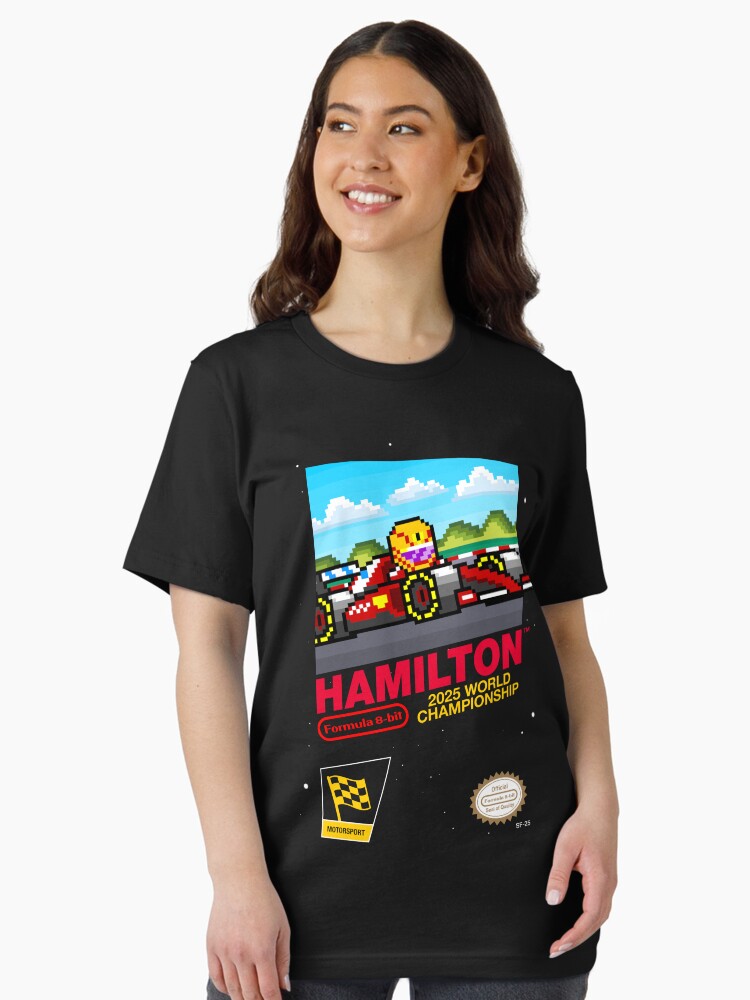 T-shirt Enfant Lewis Hamilton F1 - 100% Coton, Noir, Pour Fans De Formule 1