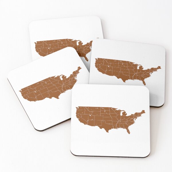 Item preview, Brown Continental United States Design designed and sold by PhilbonianDezin.