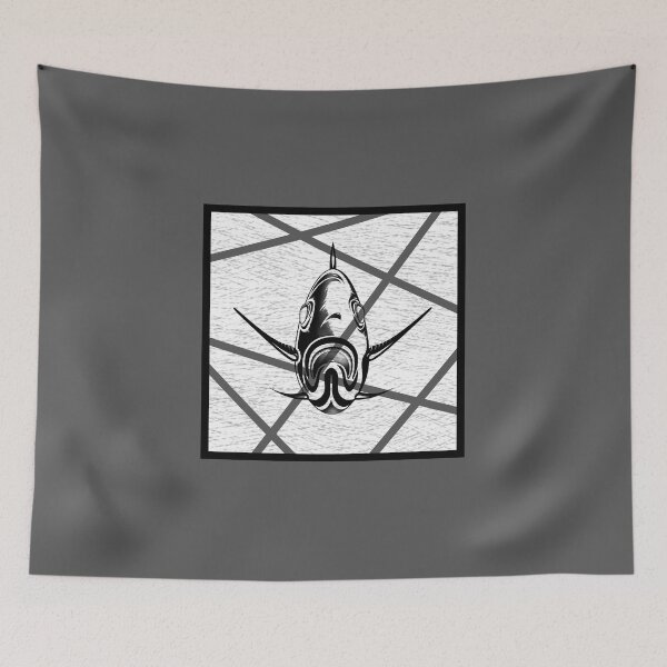 Item preview, Ulua Fish Graphic, Black & White Design designed and sold by 3ZCREW.