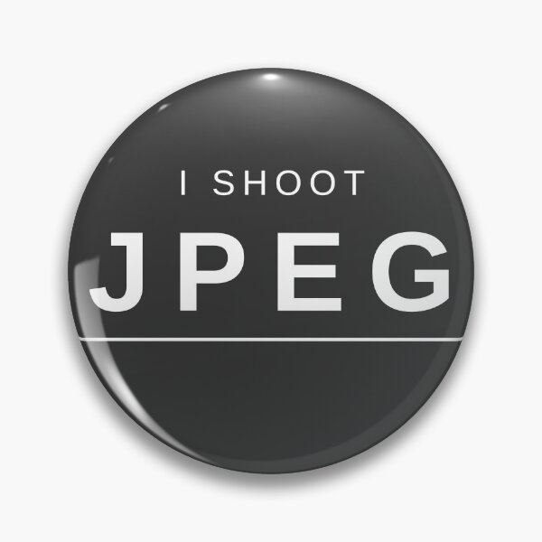 Item preview, I Shoot JPEG (White) – Clean and Bold Photography-Inspired Design designed and sold by mrddst.