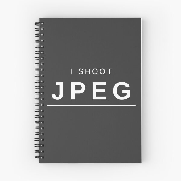 Item preview, I Shoot JPEG (White) – Clean and Bold Photography-Inspired Design designed and sold by mrddst.