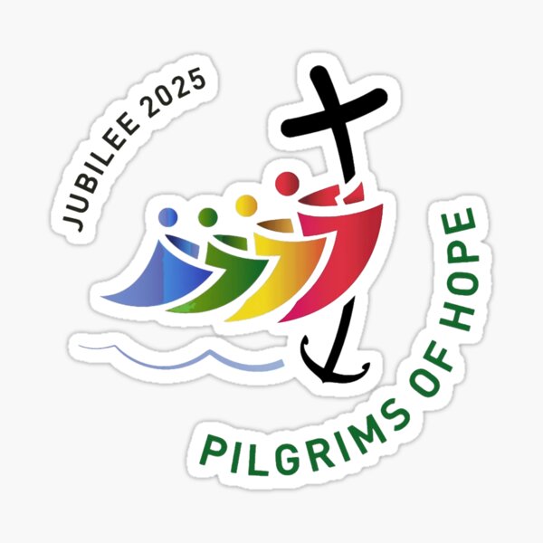 Aperçu de l'œuvre Iubilaeum MMXXV 2025 Roma Logo du Jubilé de Rome Anglais créée et vendue par Salvadorones.
