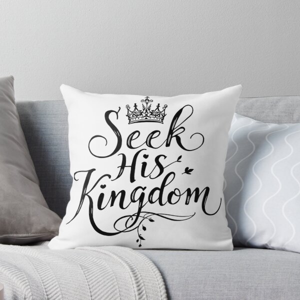 Item preview, Seek the Kingdom - Christian Faith-Based Typography Design designed and sold by Redblackman.