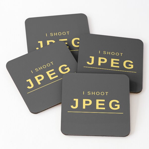 Item preview, I Shoot JPEG (Yellow) – Clean and Bold Photography-Inspired Design designed and sold by mrddst.