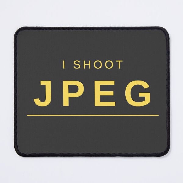 Item preview, I Shoot JPEG (Yellow) – Clean and Bold Photography-Inspired Design designed and sold by mrddst.
