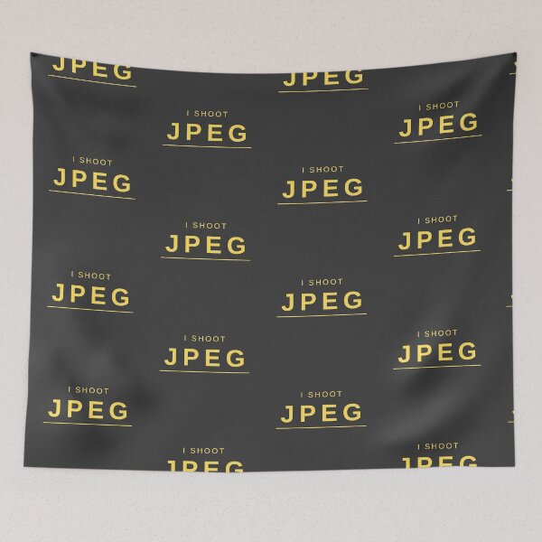 Item preview, I Shoot JPEG (Yellow) – Clean and Bold Photography-Inspired Design designed and sold by mrddst.