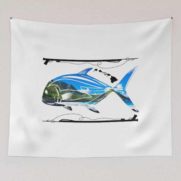 Item preview, Ulua Spear Fish Vibrant Beach Graphic designed and sold by 3ZCREW.