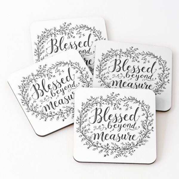 Item preview, Blessed Beyond Measure - Faith-Based Inspirational Typography Design designed and sold by Redblackman.
