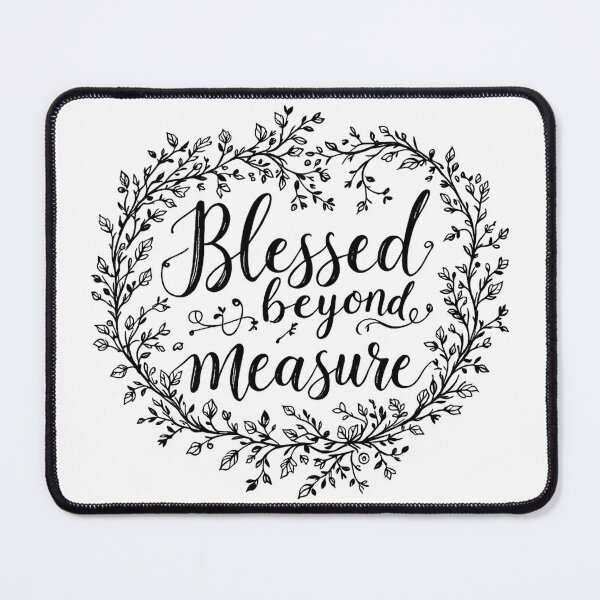 Item preview, Blessed Beyond Measure - Faith-Based Inspirational Typography Design designed and sold by Redblackman.