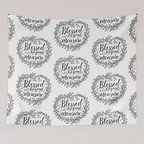 Item preview, Blessed Beyond Measure - Faith-Based Inspirational Typography Design designed and sold by Redblackman.
