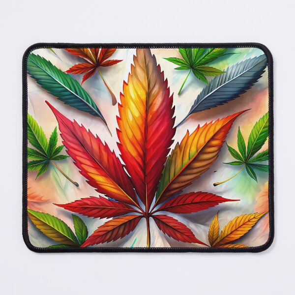 Item preview, Vibrant Botanical Cannabis Leaf Illustrations Weed Art Colorful designed and sold by ART ATTACK ZONE.