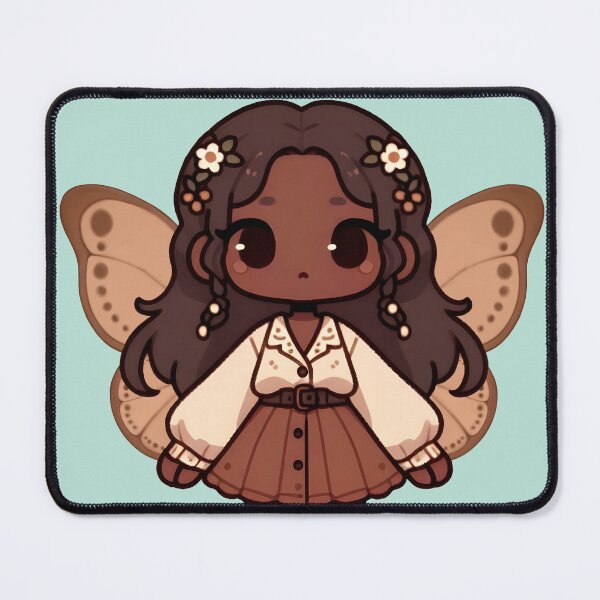 Item preview, Kawaii Fairycore Cottagecore Fairy Girl 3 Teal Background designed and sold by AnmitsuArt.