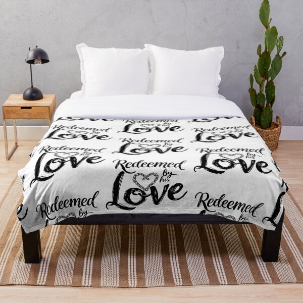 Item preview, Redeemed by His Love - Christian Faith-Based Typography Design designed and sold by Redblackman.