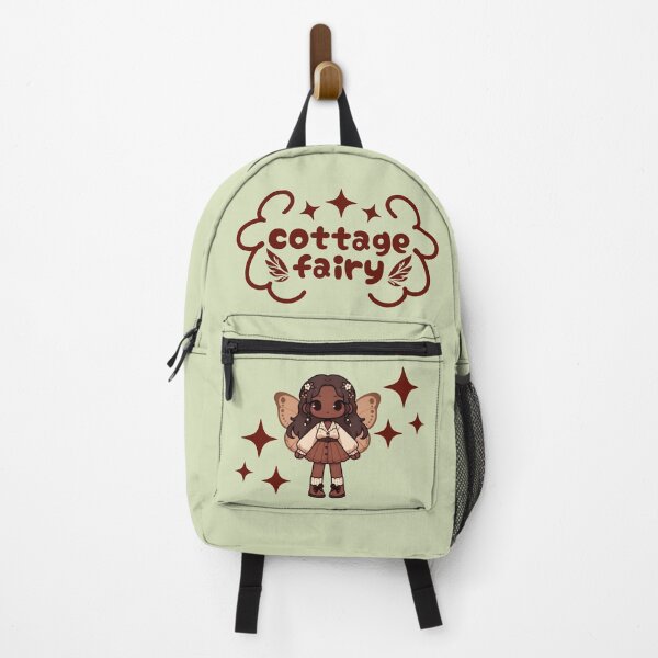 Item preview, Kawaii Fairycore Cottagecore Fairy Girl 3 Olive Green Background designed and sold by AnmitsuArt.