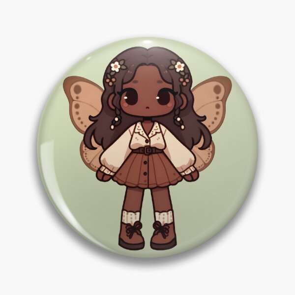 Item preview, Kawaii Fairycore Cottagecore Fairy Girl 3 Olive Green Background designed and sold by AnmitsuArt.