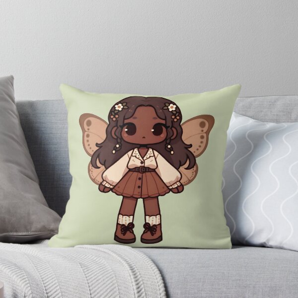 Item preview, Kawaii Fairycore Cottagecore Fairy Girl 3 Olive Green Background designed and sold by AnmitsuArt.