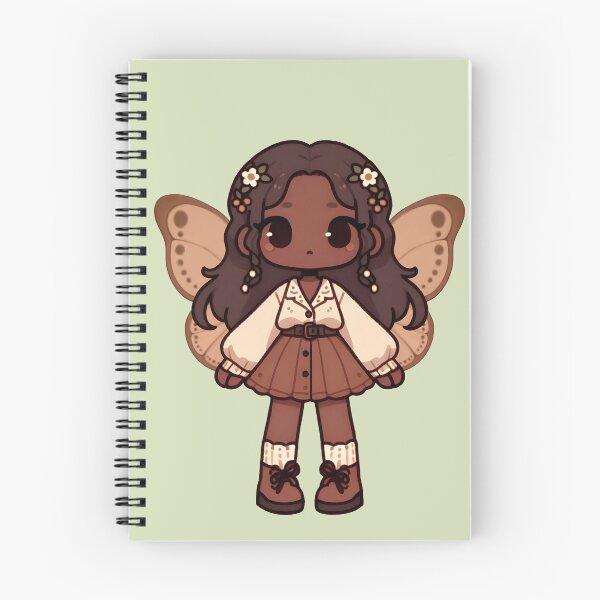 Item preview, Kawaii Fairycore Cottagecore Fairy Girl 3 Olive Green Background designed and sold by AnmitsuArt.