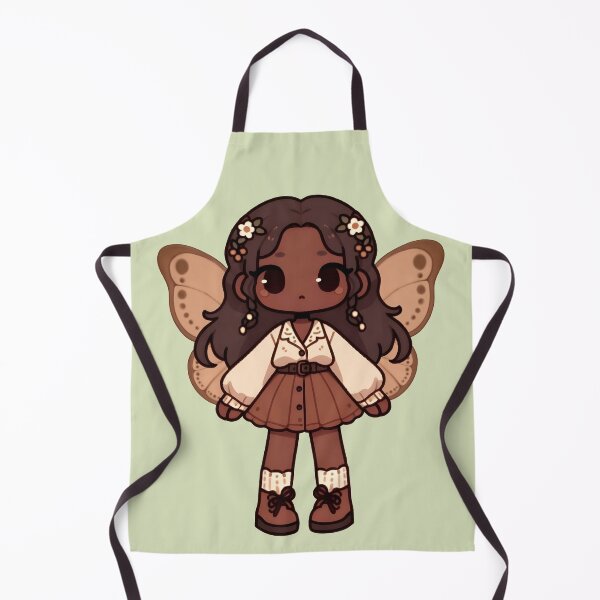 Item preview, Kawaii Fairycore Cottagecore Fairy Girl 3 Olive Green Background designed and sold by AnmitsuArt.