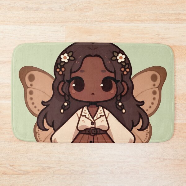 Item preview, Kawaii Fairycore Cottagecore Fairy Girl 3 Olive Green Background designed and sold by AnmitsuArt.