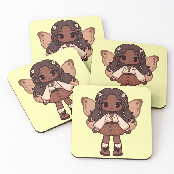 Item preview, Kawaii Fairycore Cottagecore Fairy Girl 3 Yellow Background designed and sold by AnmitsuArt.