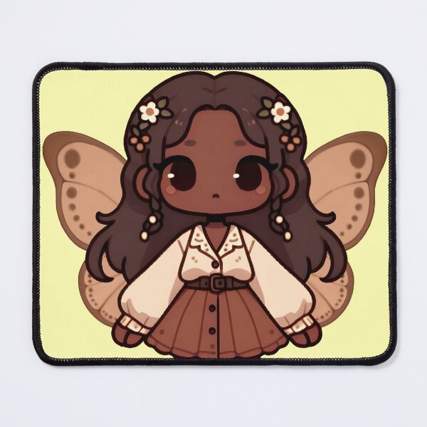 Item preview, Kawaii Fairycore Cottagecore Fairy Girl 3 Yellow Background designed and sold by AnmitsuArt.