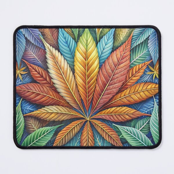 Item preview, Rainbow Botanical Cannabis Leaf Illustrations Weed Art Colorful designed and sold by ART ATTACK ZONE.