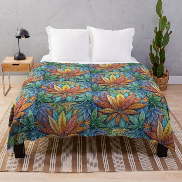 Item preview, Rainbow Botanical Cannabis Leaf Illustrations Weed Art Colorful designed and sold by ART ATTACK ZONE.